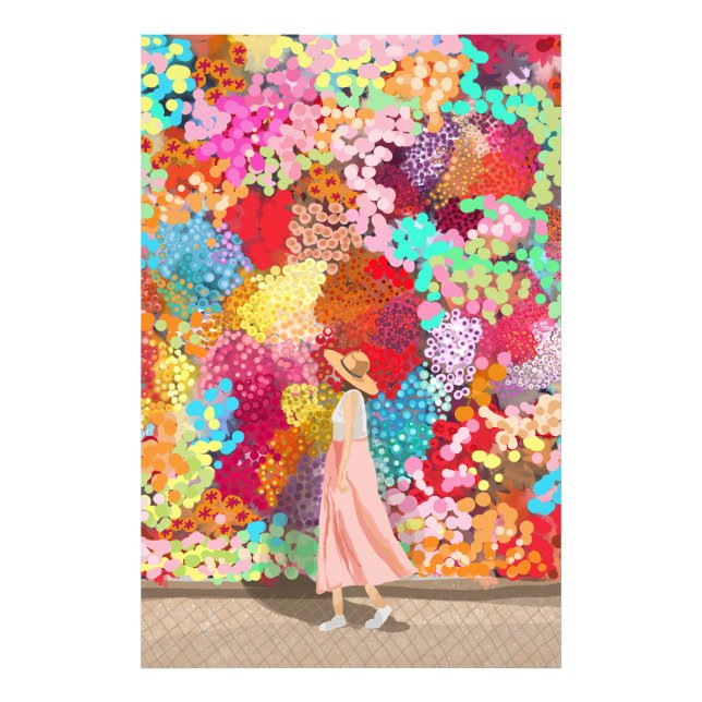 Travel girl colorful photo print (Front)