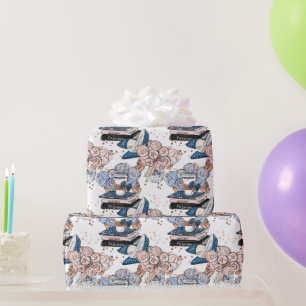 Travel Girl Pattern Wrapping Paper
