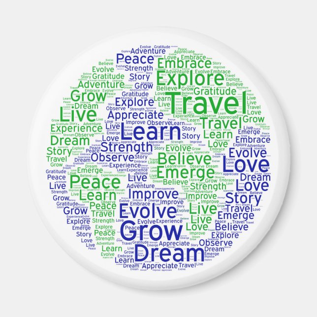 Travel globe magnet (Front)