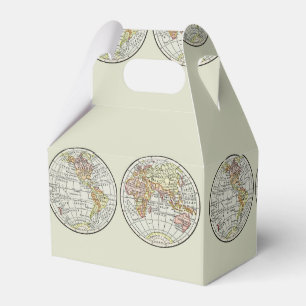 Travel Globe Map Earth 1916 World Atlas  Favor Boxes