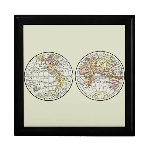 Travel Globe Map Earth 1916 World Atlas  Gift Box