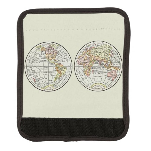 Travel Globe Map Earth 1916 World Atlas  Luggage Handle Wrap