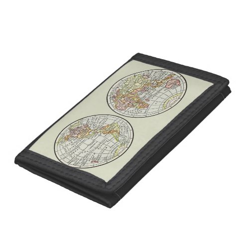 Travel Globe Map Earth 1916 World Atlas  Trifold Wallet