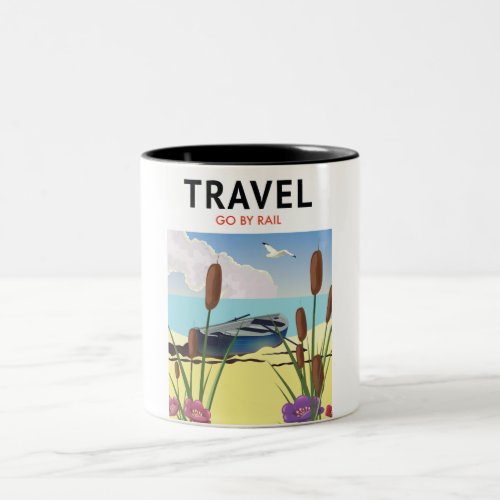 Travel go by Rail Two_Tone Coffee Mug