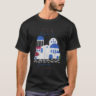 Travel Greek Island Santorini Greece Oia Village B T-Shirt