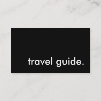 travel guide. business card