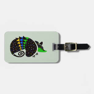 Travel! Hand drawn ARMADILLO - Wildlife warrior - Luggage Tag
