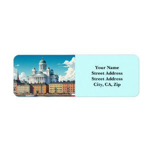 Travel Helsinki Finland Label