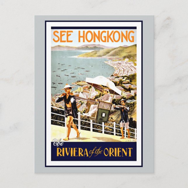 Travel Hong Kong Riviera Of The Orient Postcard (Front)