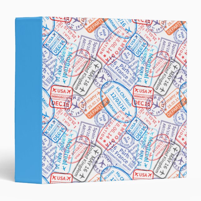 Travel icon 3 ring binder (Front/Spine)