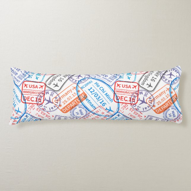 Travel icon body pillow (Front)