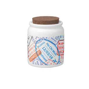 Travel icon candy jar