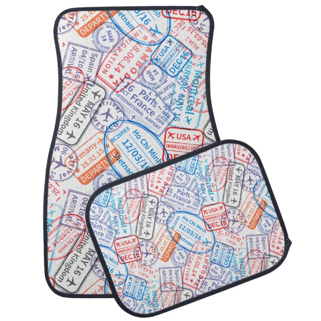Travel icon car floor mat (Set)