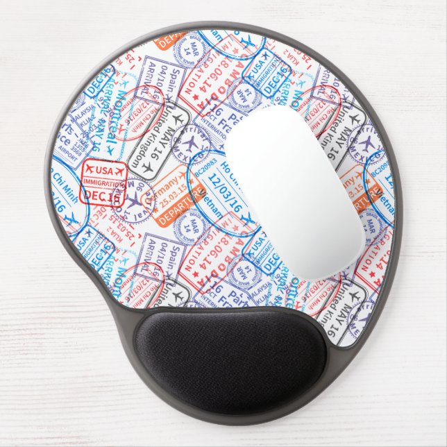 Travel icon gel mouse pad (Left Side)