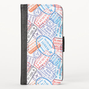 Travel icon iPhone x wallet case