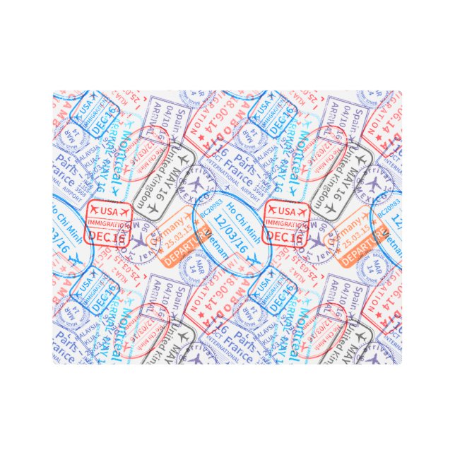 Travel icon metal print (Front)