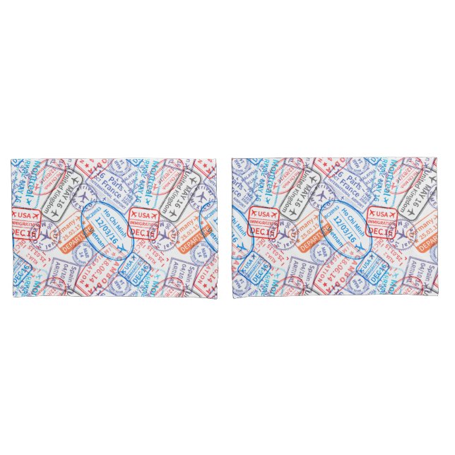 Travel icon pillow case (Front-Set)