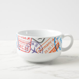 Travel icon soup mug