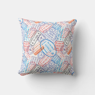 Travel icon throw pillow