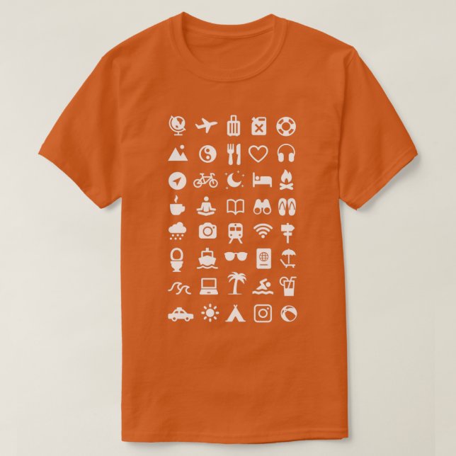 Travel icons 1 T-Shirt (Design Front)