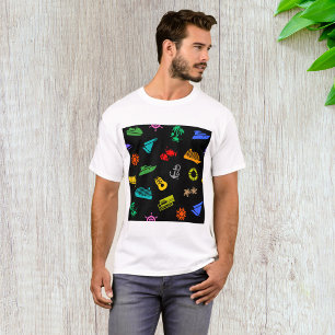 Travel Icons Mens T-Shirt