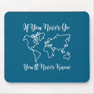 Travel - If You Never Go, You'll Never Know Mouse Pad