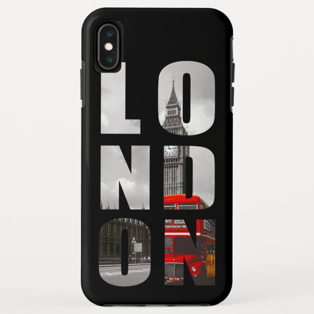 Travel in London City Typography Case-Mate iPhone Case (Back)