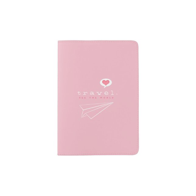 Travel in pink. passport holder (Front)