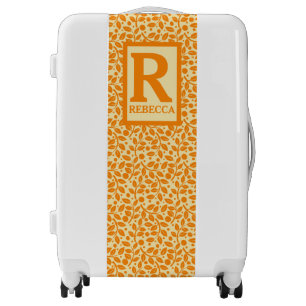 Travel in Style with our Personalized Leaf Pattern Luggage