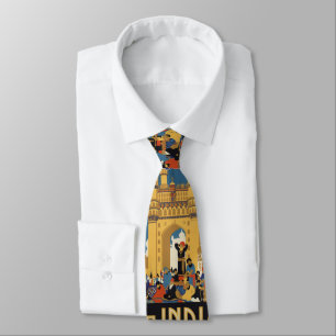 Travel India stylish city scene trendy Neck Tie