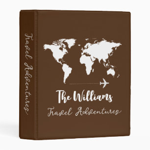 Travel International Brown Mini Binder