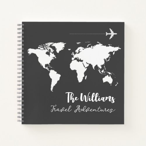 Travel International Dark Gray Notebook