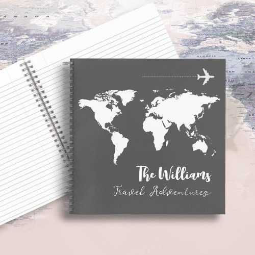 Travel International Dark Gray Notebook