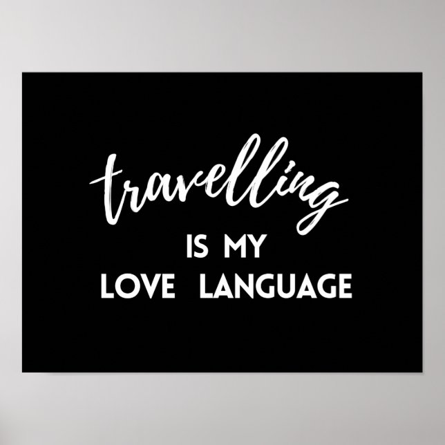 Travel is my love language poster (Front)