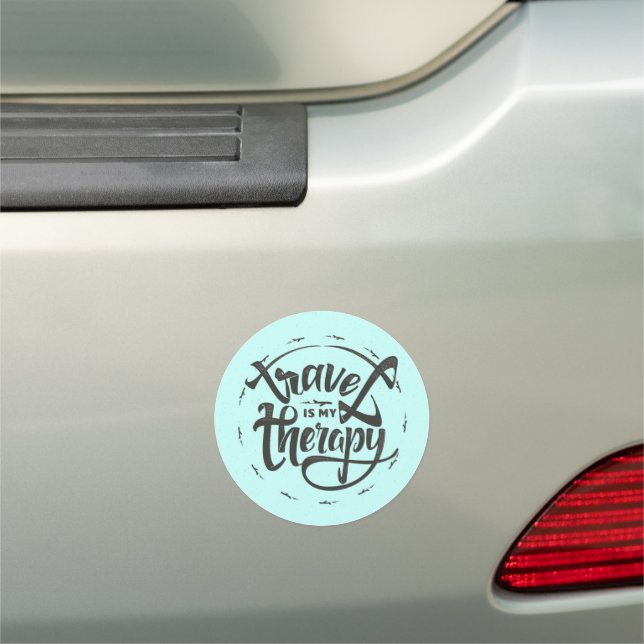 Travel Is My Therapy Car Magnet (In Situ)