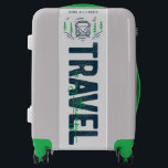 Travel Is My Therapy Custom Name Luggage<br><div class="desc">Celebrate your love of travel with this custom suitcase.</div>