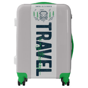 Travel Is My Therapy Custom Name Luggage
