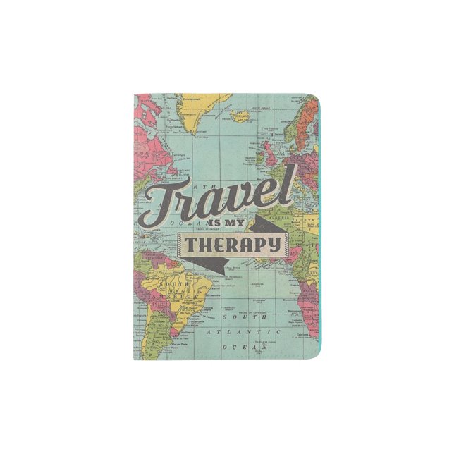 Travel is My Therapy Passport Cover (Front)