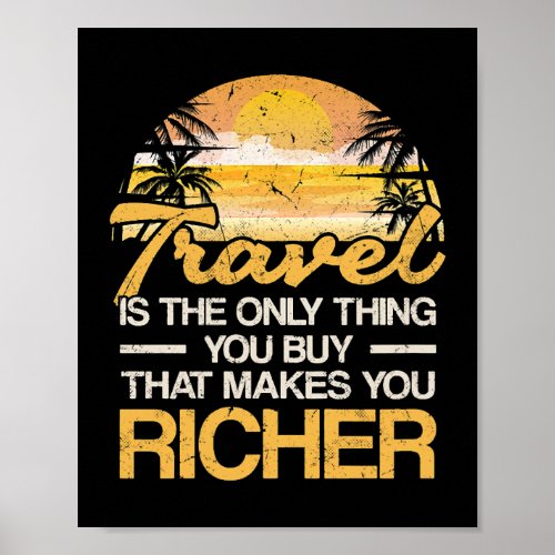 Travel is the only thing you buy that makes you ri poster