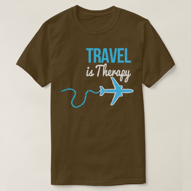 Travel Is Therapy Classic T-Shirt (Design Front)