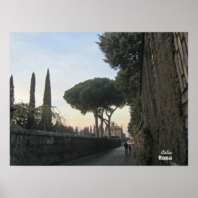 Travel | Italy - Appian Way Evening Stroll Poster (Front)