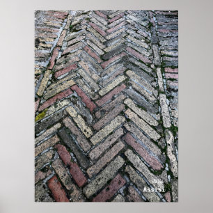 Travel Italy - Assisi Street Pavers Poster