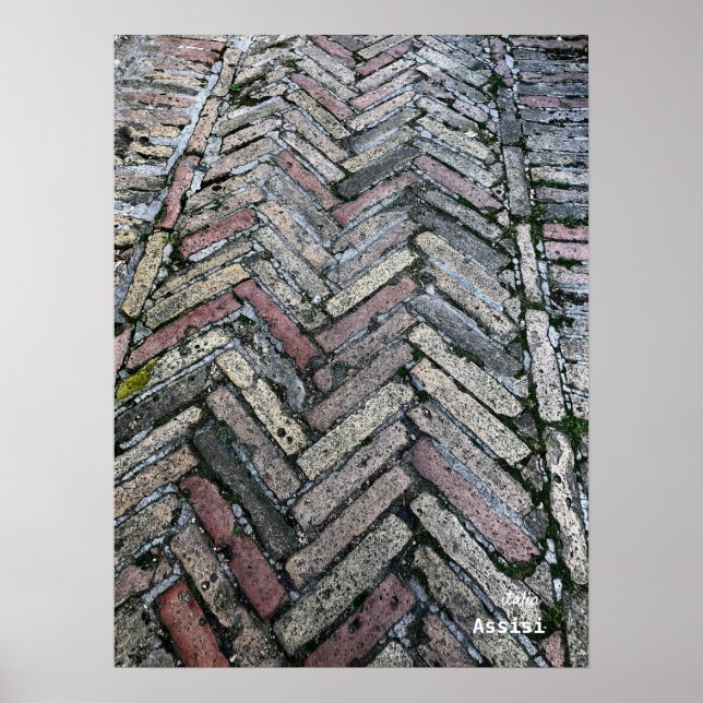 Travel | Italy - Assisi Street Pavers Poster (Front)