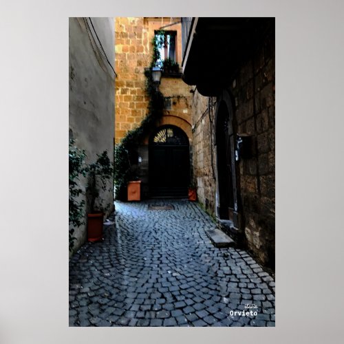 Travel  Italy _ Orvieto Street Poster