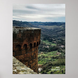Travel Italy - Orvieto Umbrian Countryside Poster
