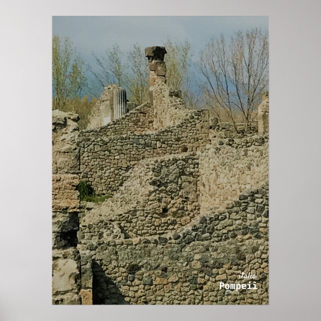 Travel | Italy - Pompeii walls Poster (Front)