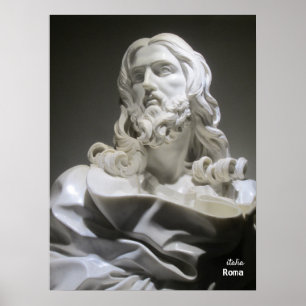 Travel Italy - Rome, Bernini Jesus sculpture Poster