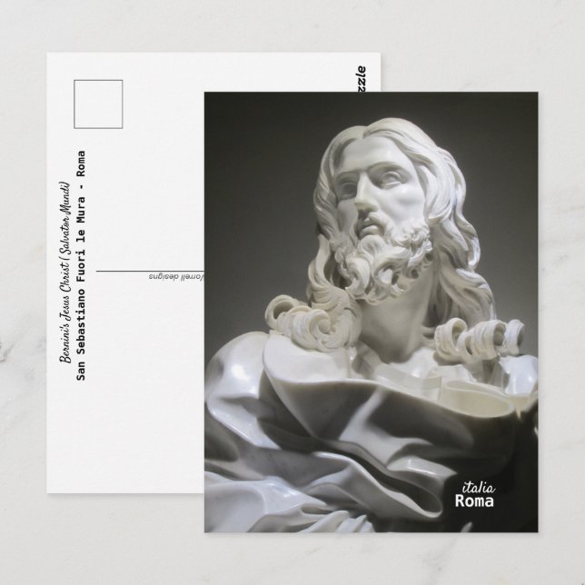 Travel | Italy - Rome - Bernini Sculpture Christ Postcard (Front/Back)