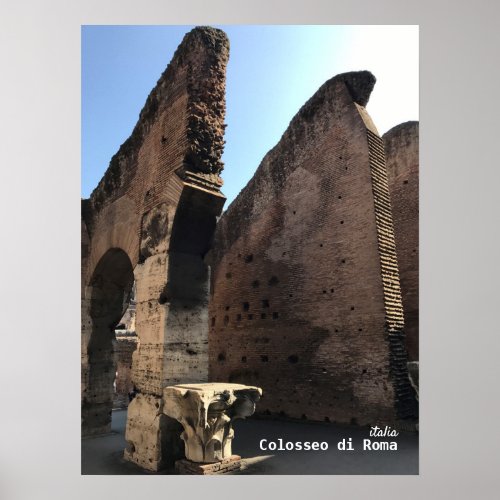 Travel  Italy _ Rome Colosseum Poster