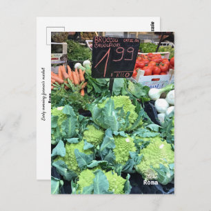 Travel italy - Rome, Farmers' Market Postcard